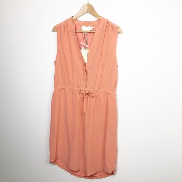 CYNTHIA Rowley, peach silk mini dress - Picture 7 of 8